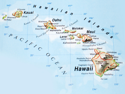 Image of Map of Hawaii
