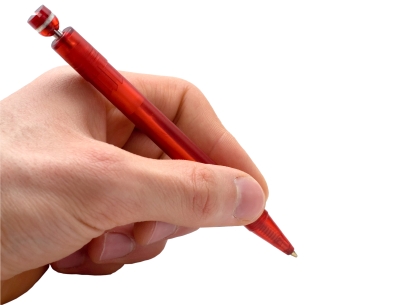 Image of Red Pen on White Background