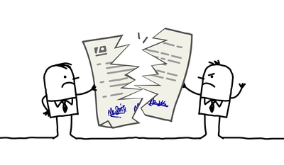Image of Cartoon of Defaulting on Contract