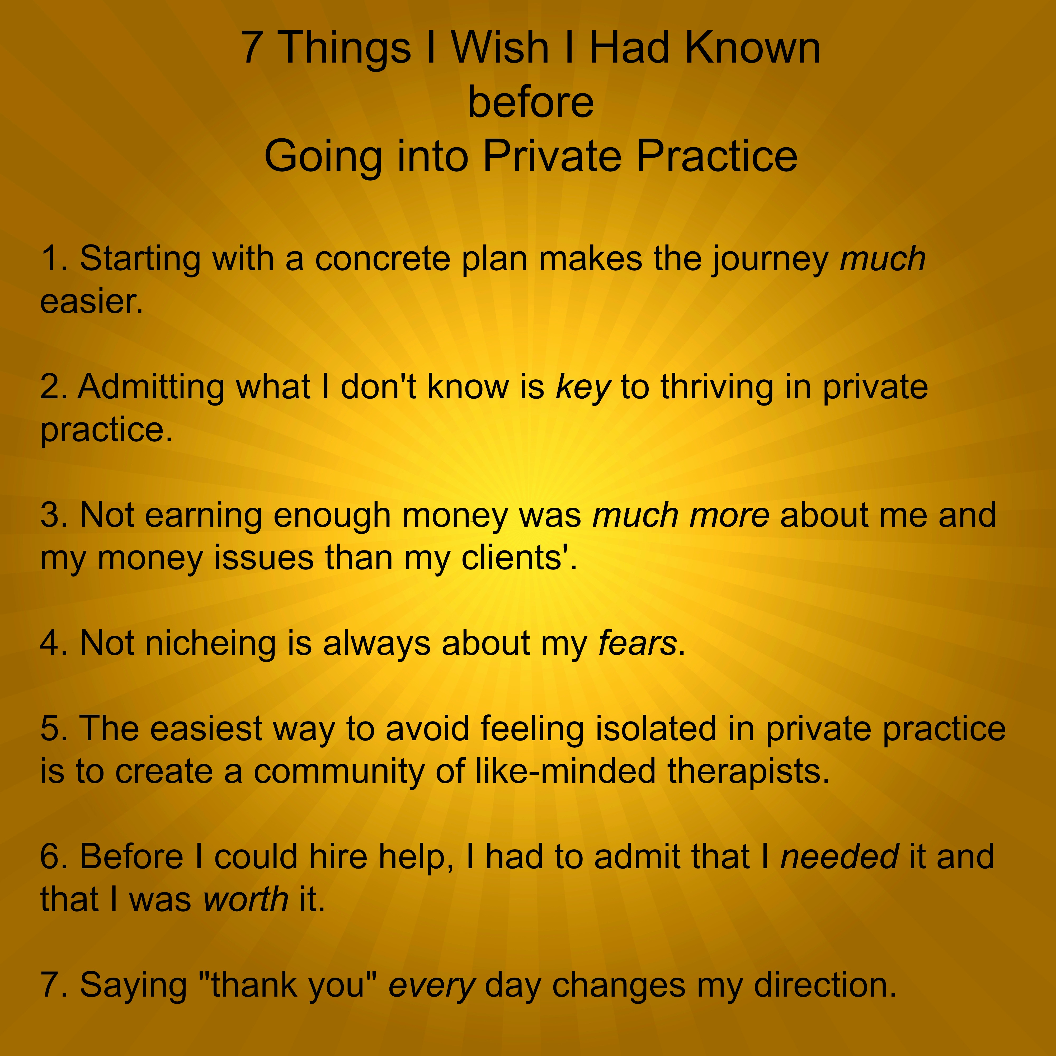 7 Things I Wish I Had Known